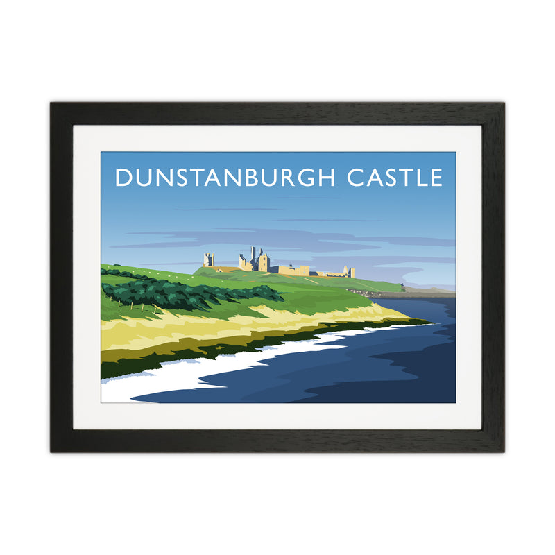 Dunstanburgh Castle Travel Art Print by Richard O'Neill Black Grain