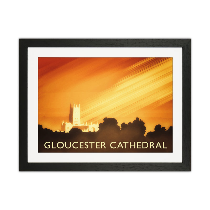 Gloucester Cathedral Travel Art Print by Richard O'Neill Black Grain
