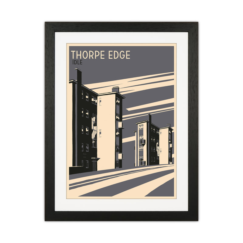 Thorpe Edge, Idle portrait Travel Art Print by Richard O'Neill Black Grain