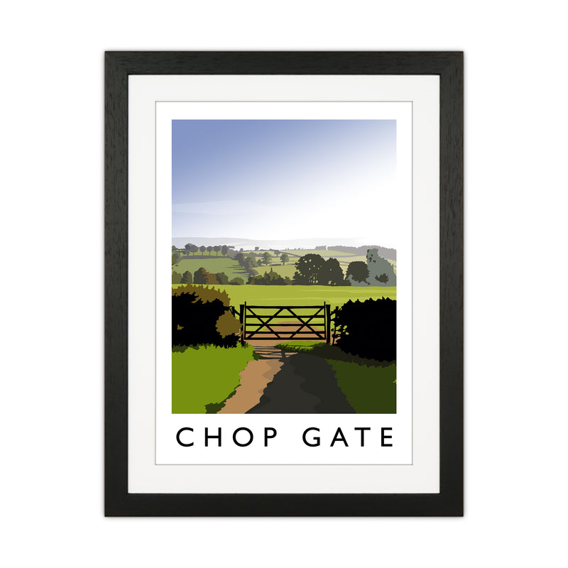 Chop Gate portrait Travel Art Print by Richard O'Neill Black Grain