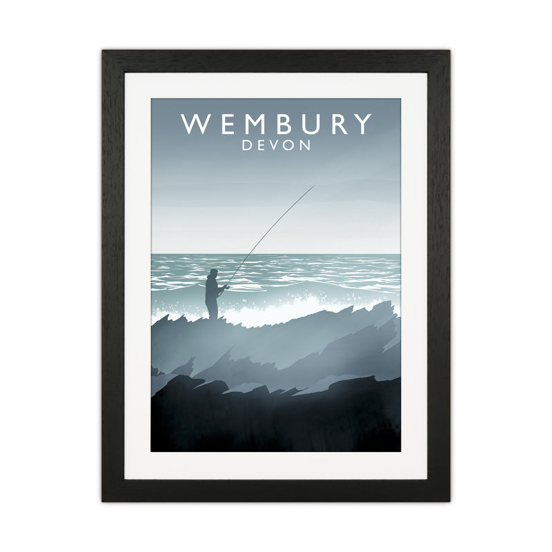 Wembury portrait Travel Art Print by Richard O'Neill Black Grain