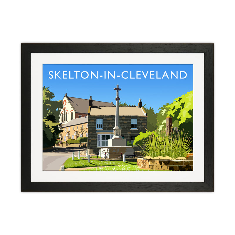 Skelton-in-Cleveland Travel Art Print by Richard O'Neill Black Grain