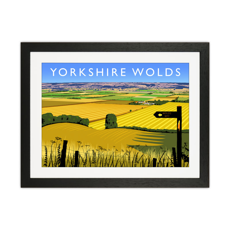 Yorkshire Wolds Travel Art Print by Richard O'Neill Black Grain