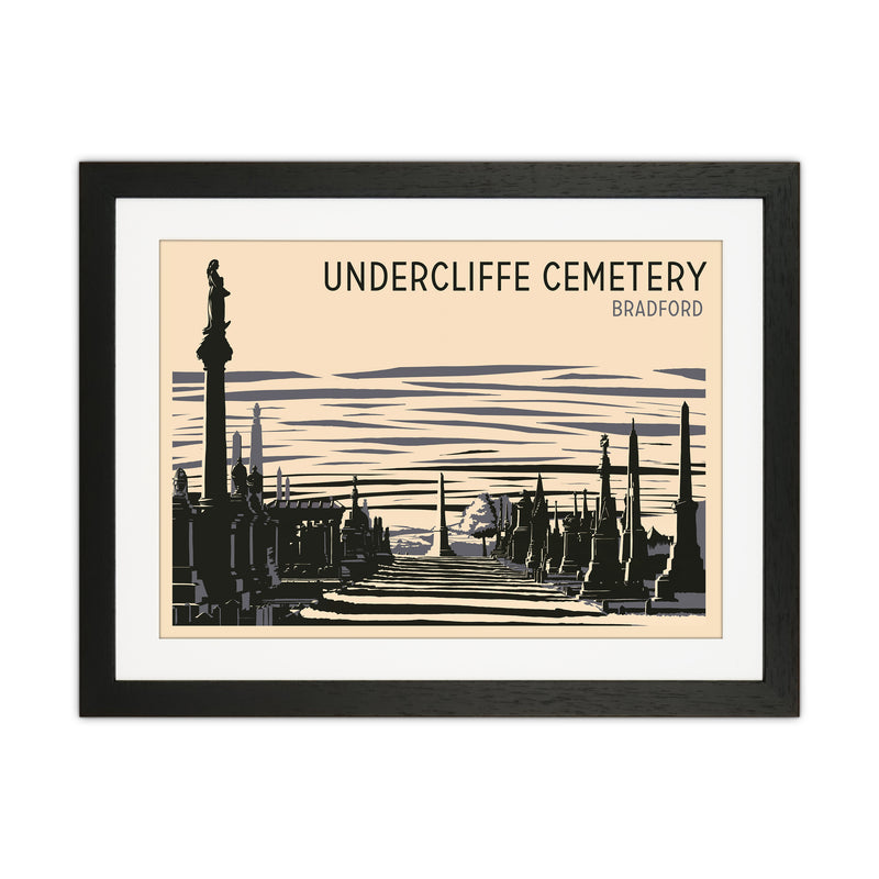 Undercliffe Cemetery copy Travel Art Print by Richard O'Neill Black Grain