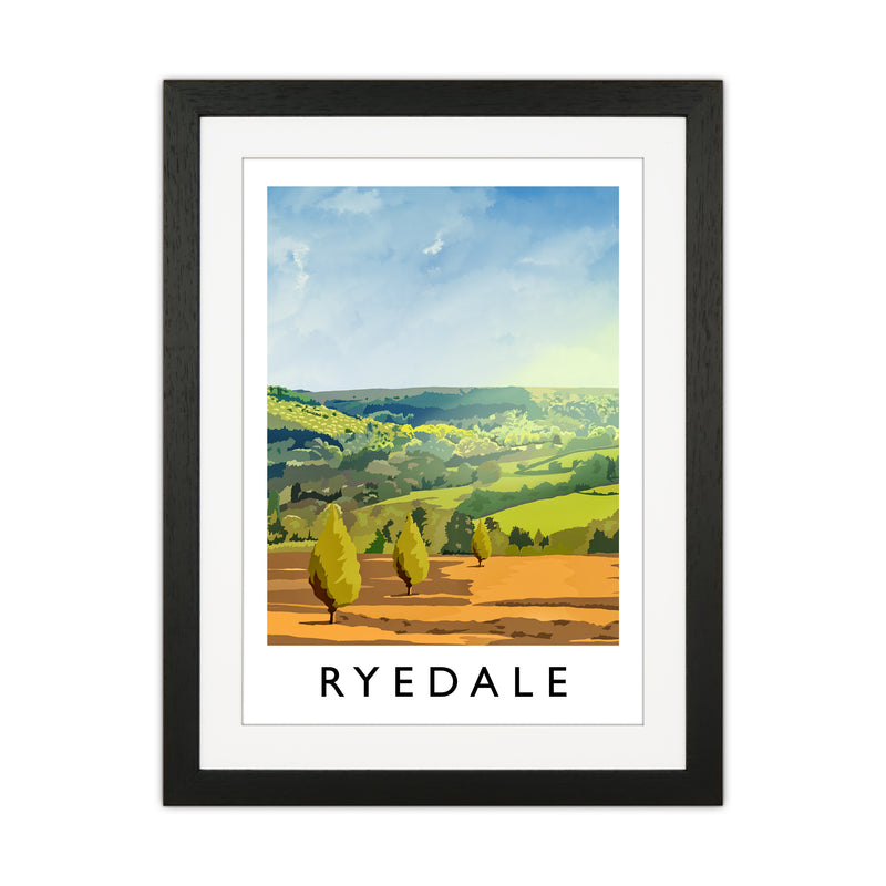 Ryedale portrait Travel Art Print by Richard O'Neill Black Grain