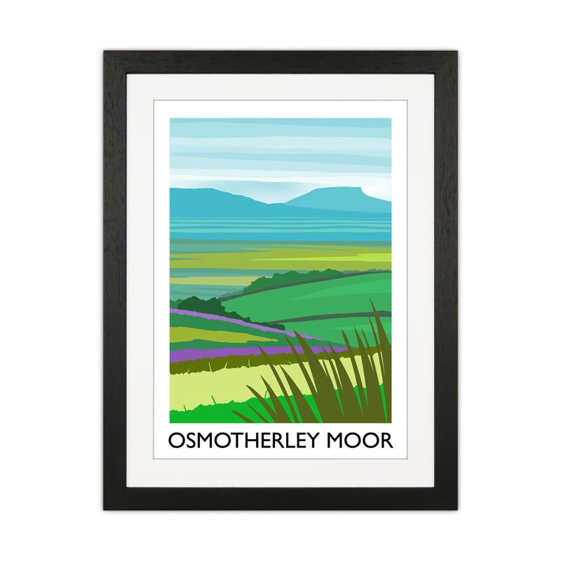 Osmotherley Moor portrait Travel Art Print by Richard O'Neill Black Grain