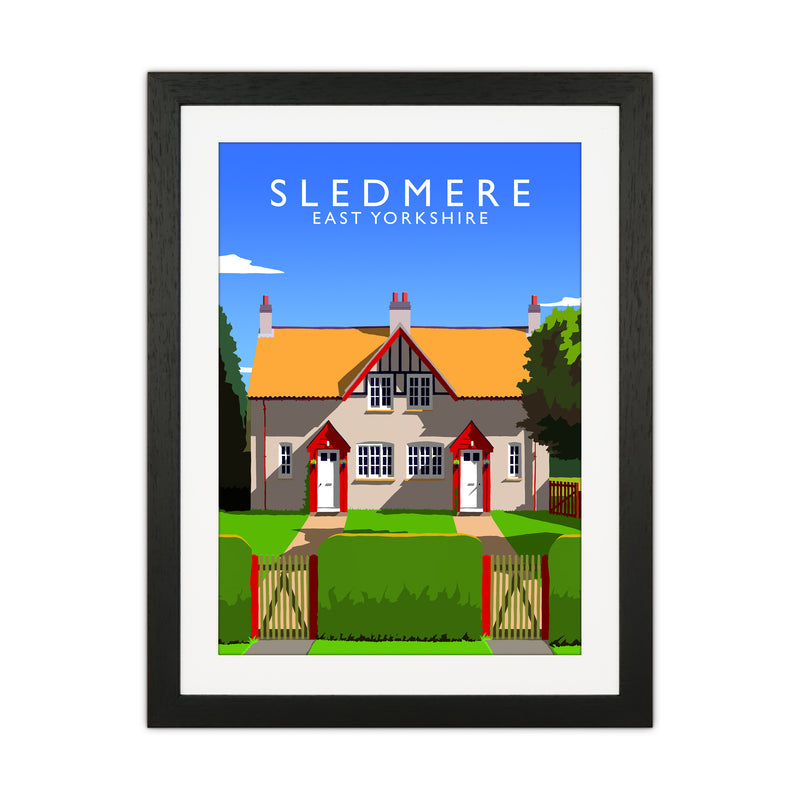Sledmere portrait Travel Art Print by Richard O'Neill Black Grain