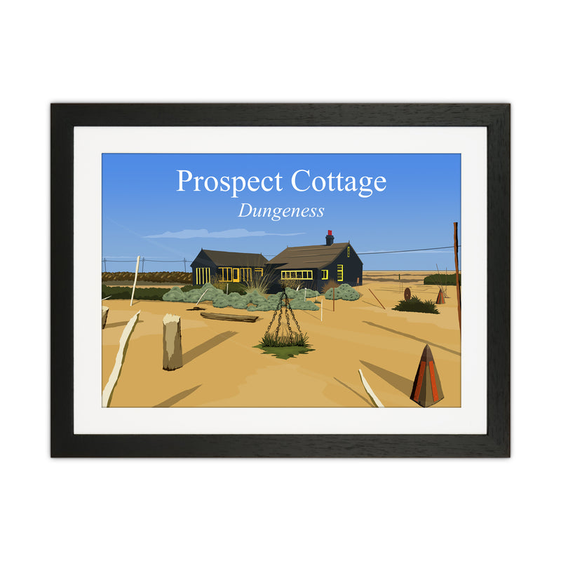 Prospect Cottage Travel Art Print by Richard O'Neill Black Grain