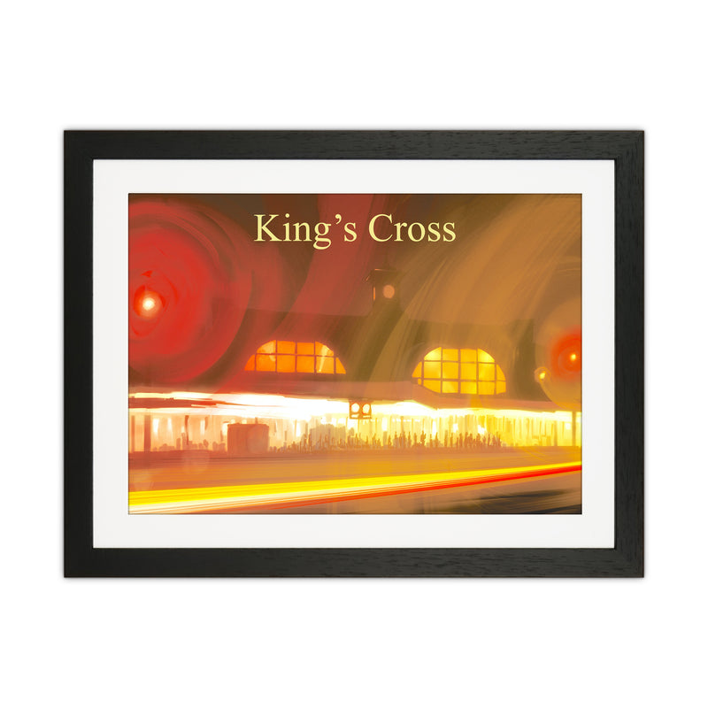King's Cross Travel Art Print by Richard O'Neill Black Grain