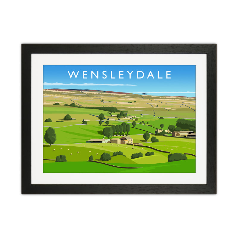 Wensleydale 3 Travel Art Print by Richard O'Neill Black Grain