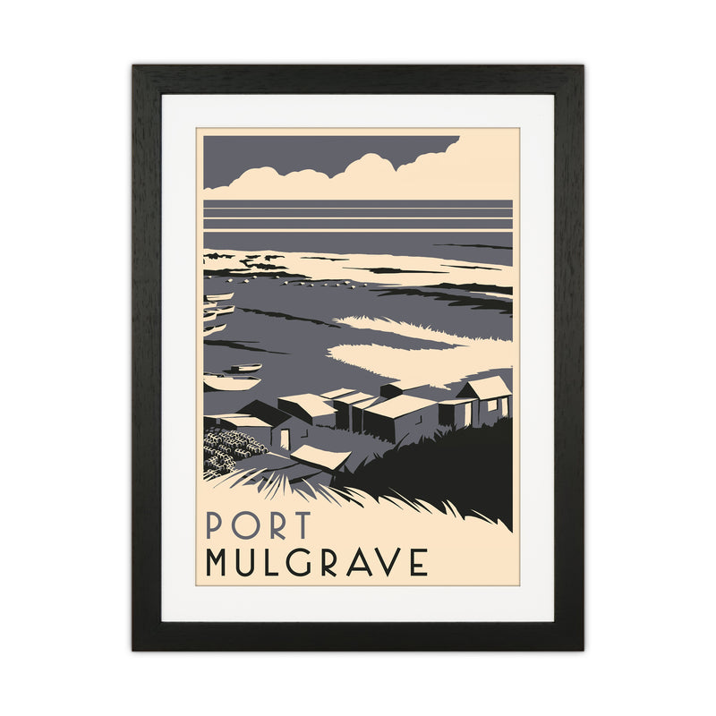 Port Mulgrave portrait Travel Art Print by Richard O'Neill Black Grain