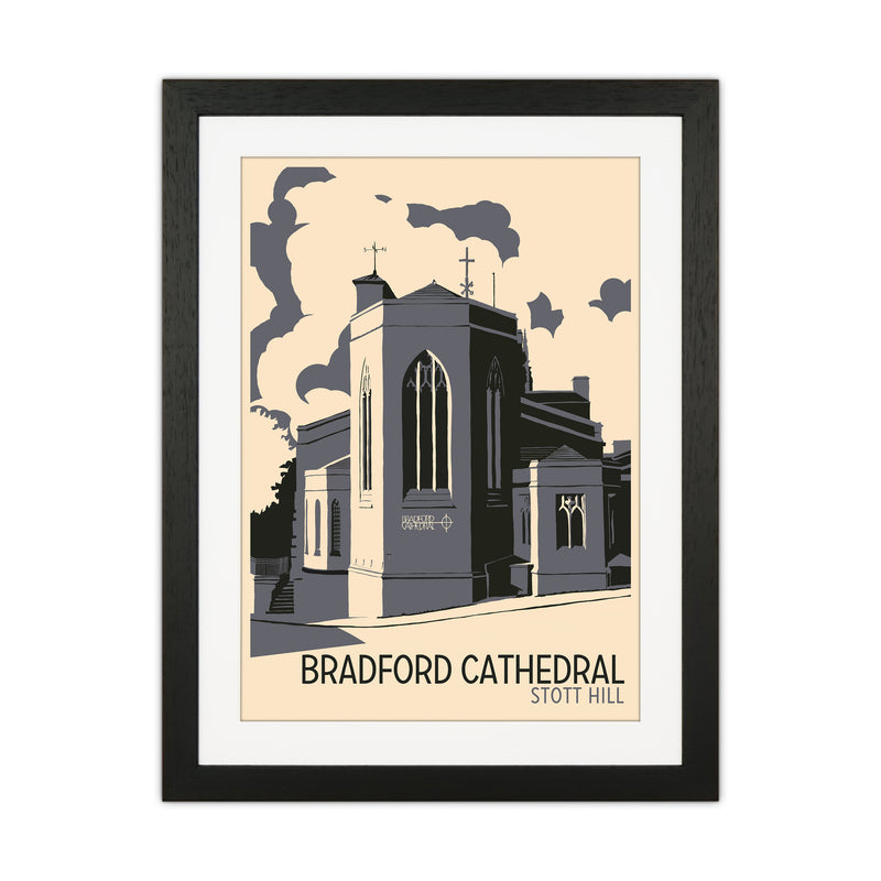 Bradford Cathedral, Stott Hill Travel Art Print by Richard O'Neill Black Grain