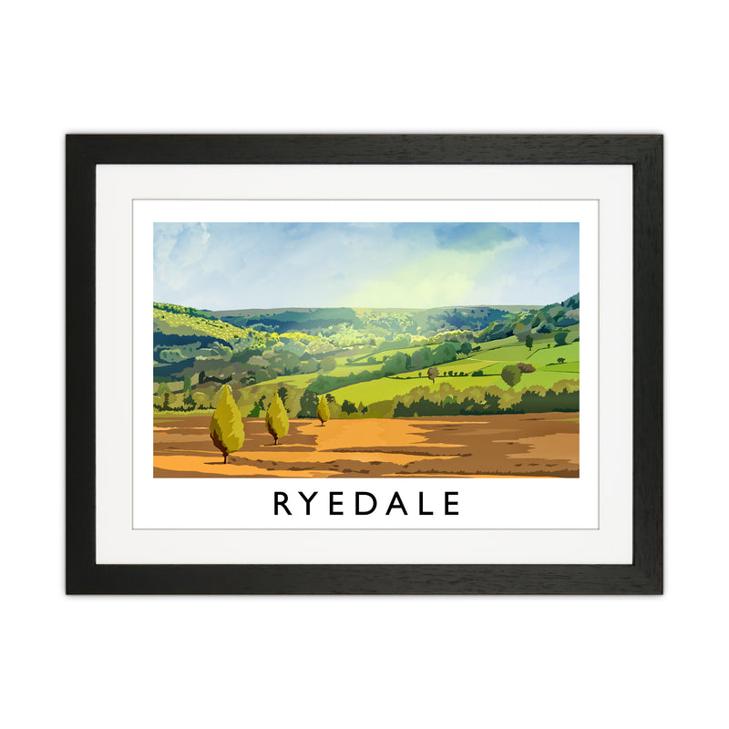 Ryedale Travel Art Print by Richard O'Neill Black Grain