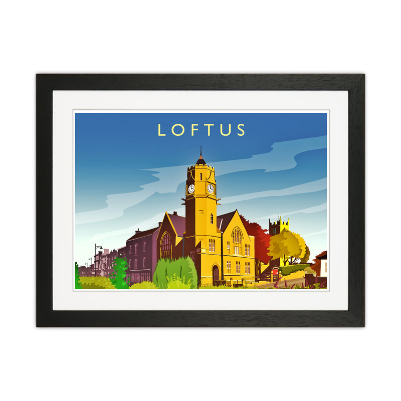 Loftus 2 Travel Art Print by Richard O'Neill Black Grain