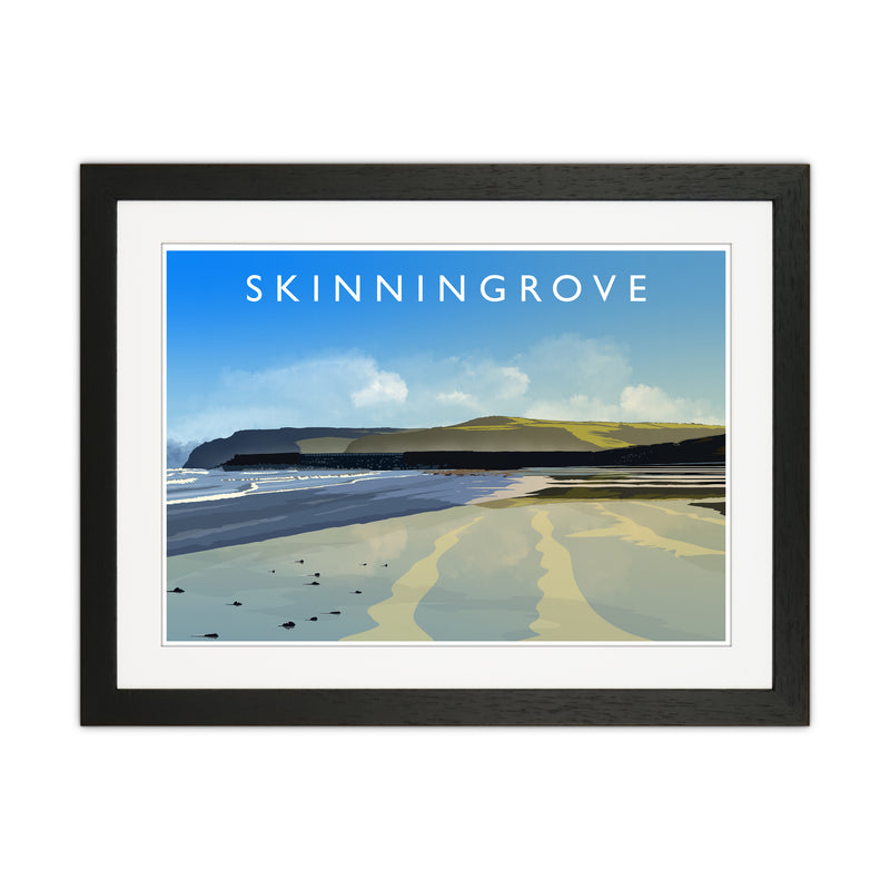 Skinningrove 2 Travel Art Print by Richard O'Neill Black Grain