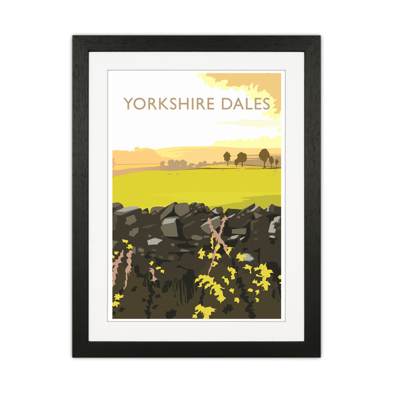 Yorkshire Dales Portrait Travel Art Print by Richard O'Neill Black Grain