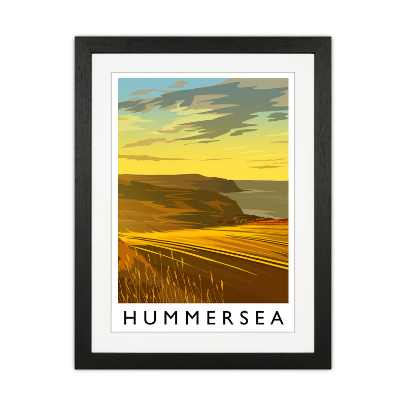 Hummersea Portrait Travel Art Print by Richard O'Neill Black Grain