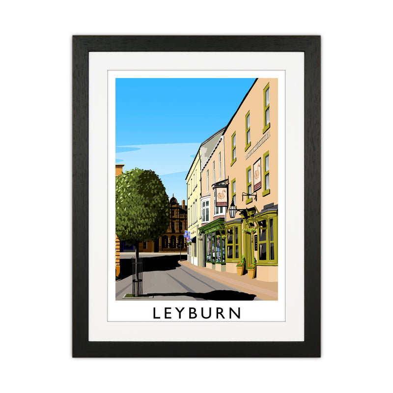 Leyburn 3 portrait Travel Art Print by Richard O'Neill Black Grain