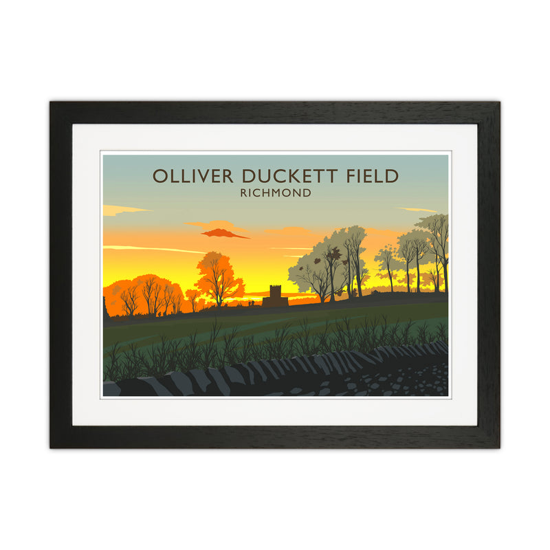 Olliver Duckett Field Travel Art Print by Richard O'Neill Black Grain