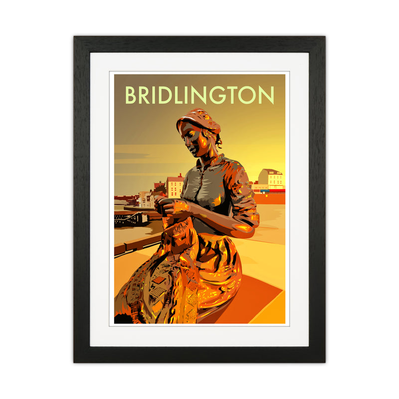 Bridlington 2 Travel Art Print by Richard O'Neill Black Grain