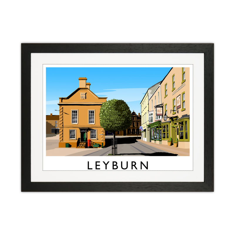 Leyburn 3 Travel Art Print by Richard O'Neill Black Grain