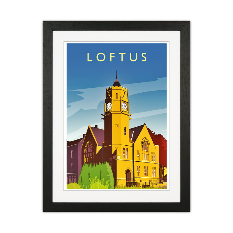 Loftus 2 Portrait Travel Art Print by Richard O'Neill Black Grain