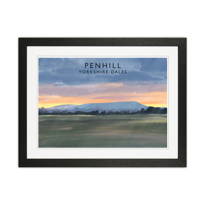 Penhill 3 Travel Art Print by Richard O'Neill Black Grain