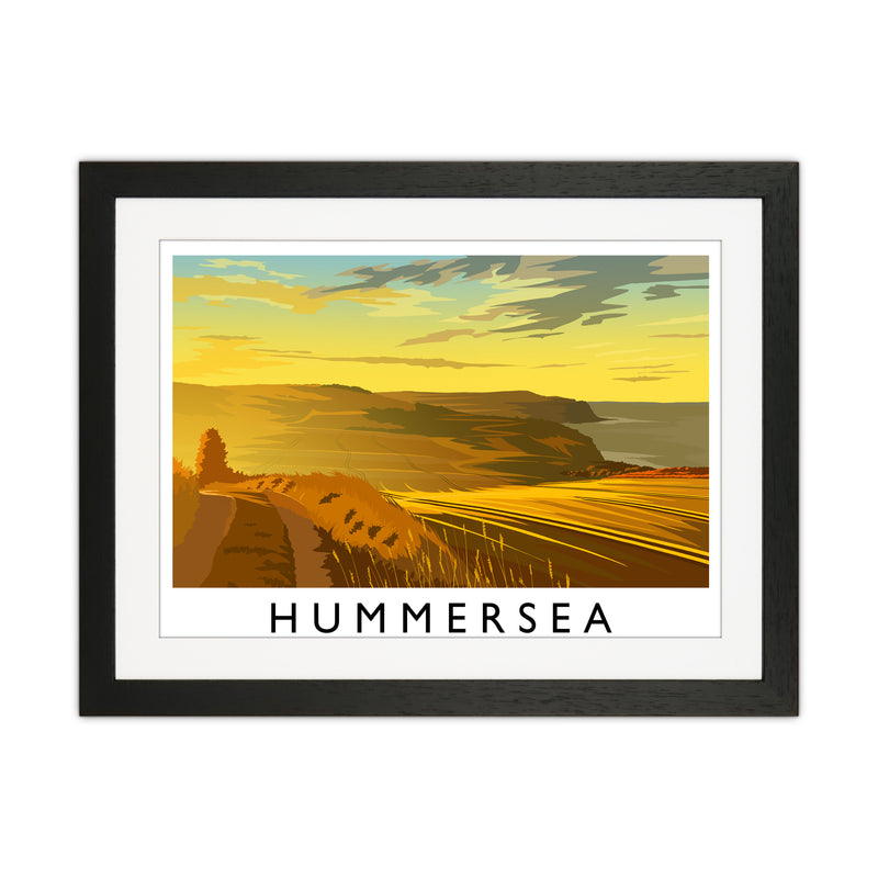 Hummersea Travel Art Print by Richard O'Neill Black Grain