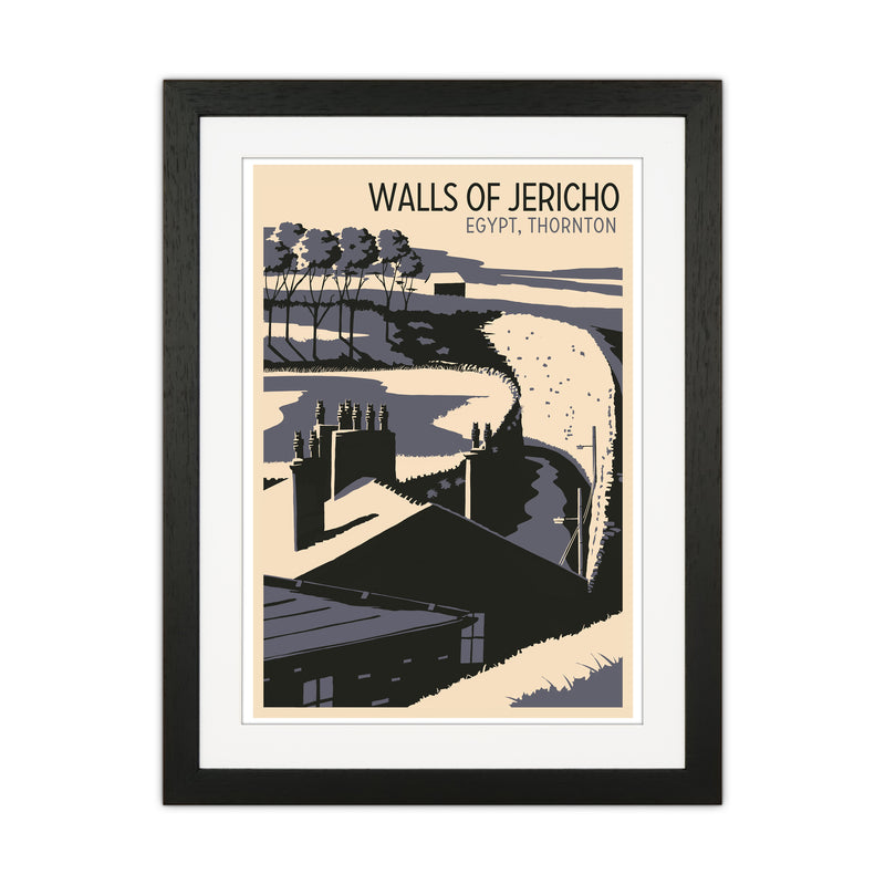 Walls of Jericho Travel Art Print by Richard O'Neill Black Grain