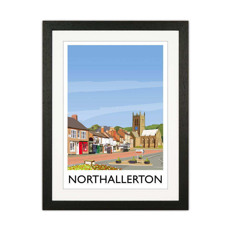 Northallerton 5 portrait Travel Art Print by Richard O'Neill Black Grain