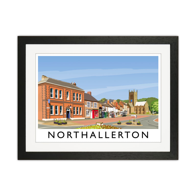 Northallerton 5 Travel Art Print by Richard O'Neill Black Grain