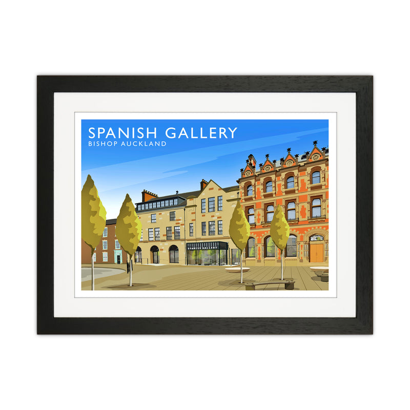 Spanish Gallery Travel Art Print by Richard O'Neill Black Grain