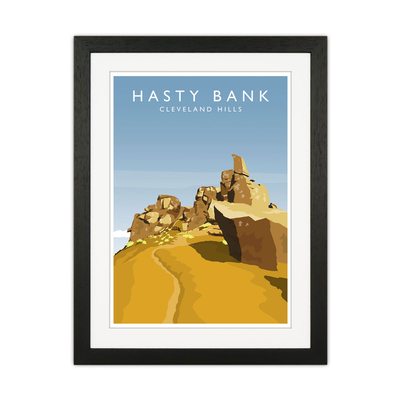 Hasty Bank Portrait Travel Art Print by Richard O'Neill Black Grain