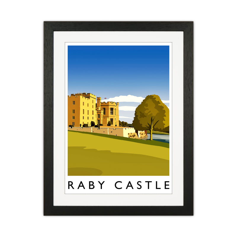 Raby Castle 2 Portrait Travel Art Print by Richard O'Neill Black Grain