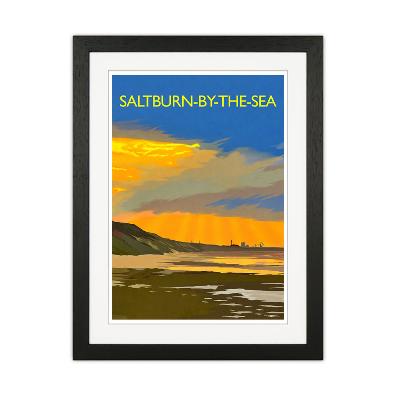 Saltburn-By-The-Sea 4 Portrait Travel Art Print by Richard O'Neill Black Grain