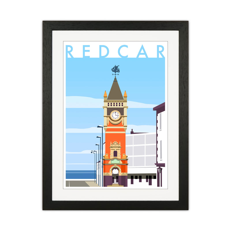 Redcar 3 Travel Art Print by Richard O'Neill Black Grain