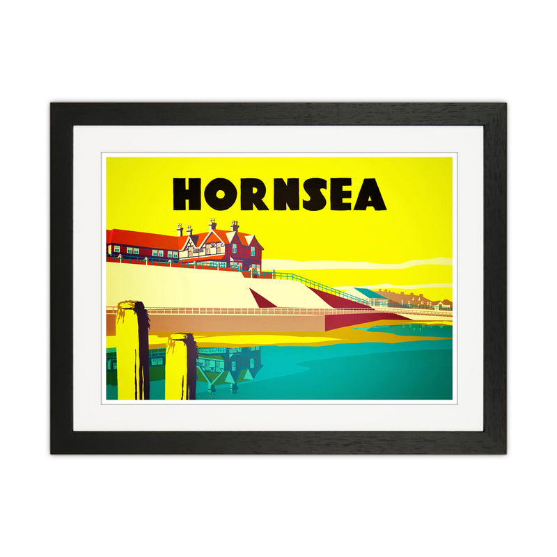 Hornsea 2 Travel Art Print by Richard O'Neill Black Grain