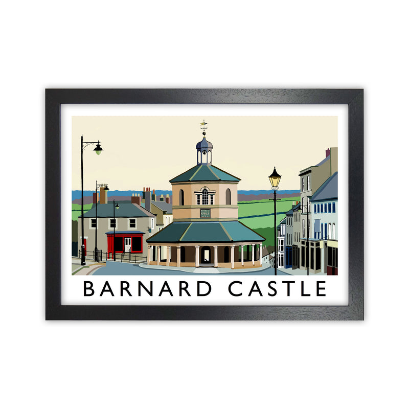 Barnard Castle Framed Digital Art Print by Richard O'Neill Black Grain
