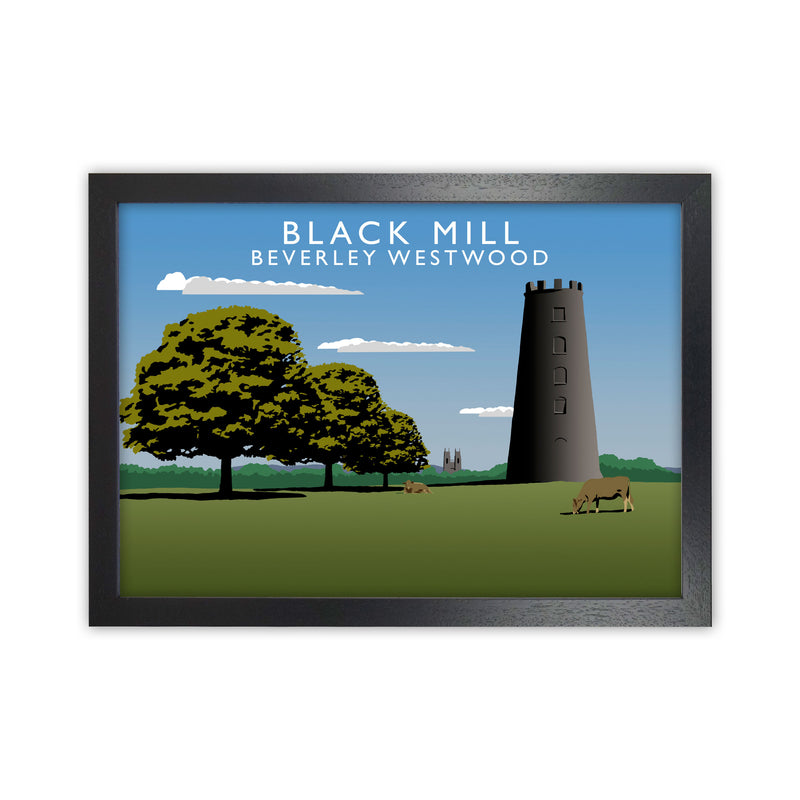 Black Mill Beverley Westwood Art Print by Richard O'Neill Black Grain