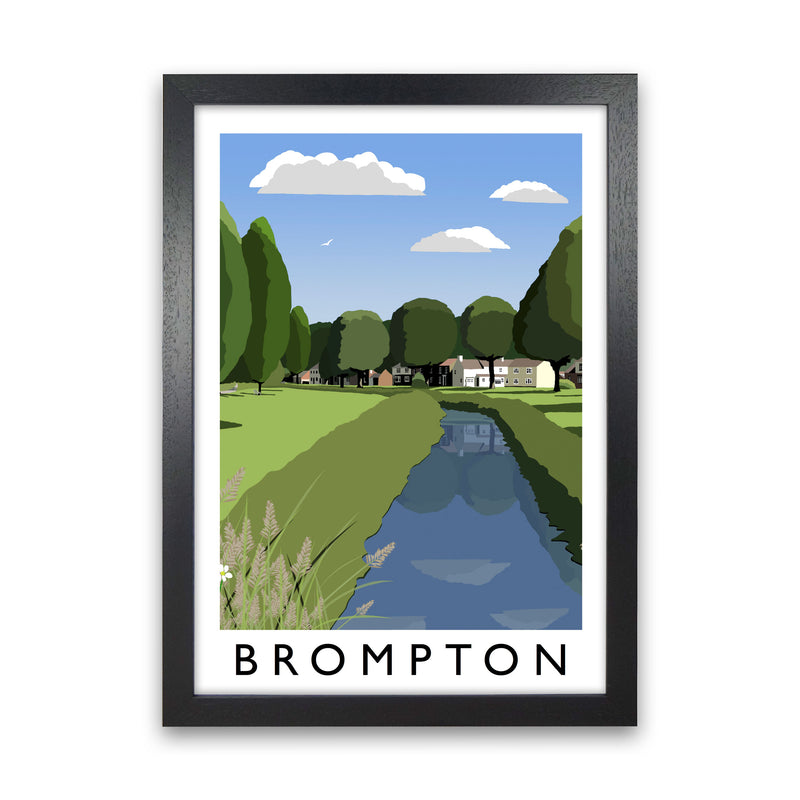 Brompton Framed Digital Art Print by Richard O'Neill Black Grain