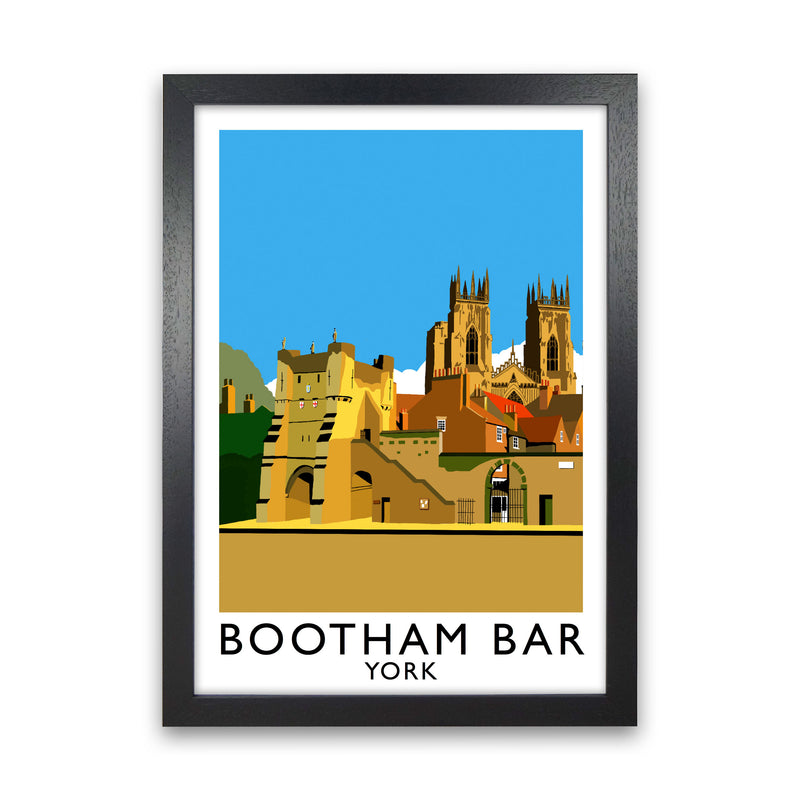 Bootham Bar York Framed Digital Art Print by Richard O'Neill Black Grain
