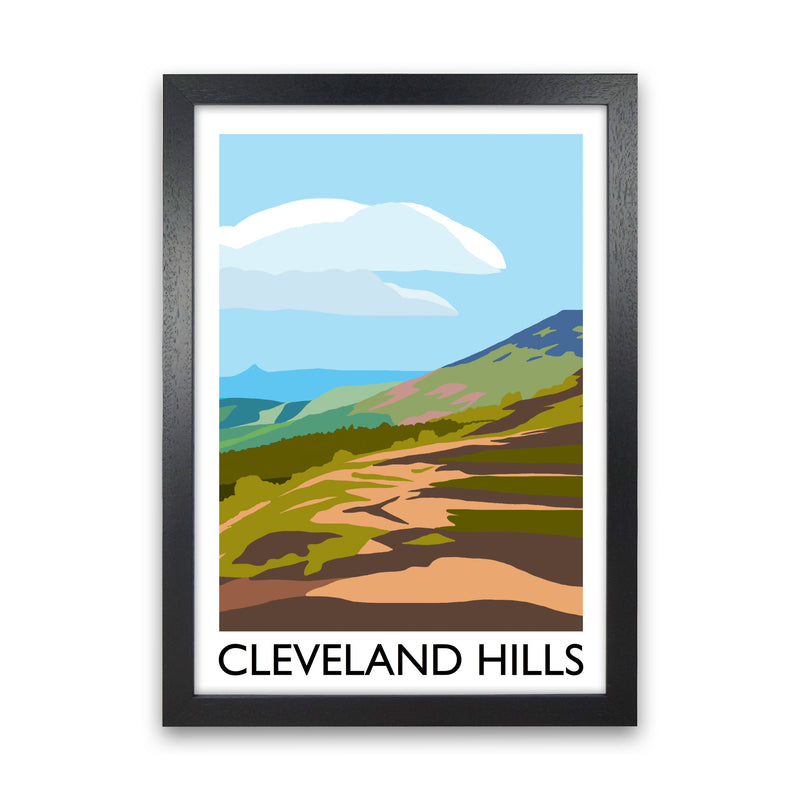 Cleveland Hills Art Print by Richard O'Neill Black Grain