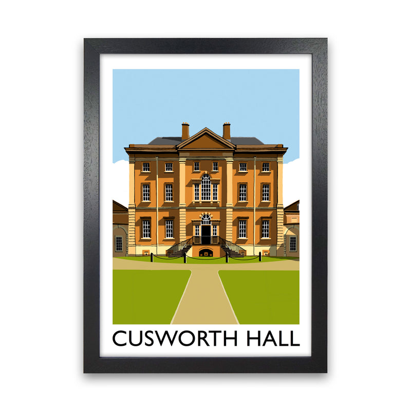 Cusworth Hall Framed Digital Art Print by Richard O'Neill Black Grain