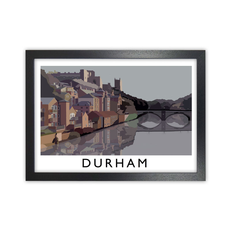 Durham Framed Digital Art Print by Richard O'Neill Black Grain