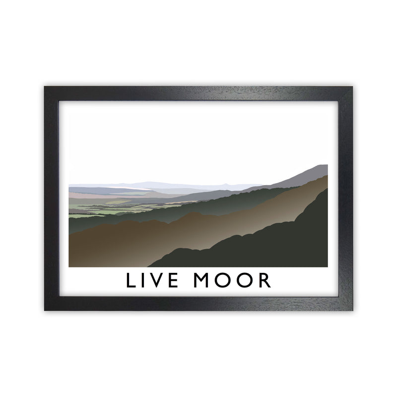 Live Moor Framed Digital Art Print by Richard O'Neill Black Grain