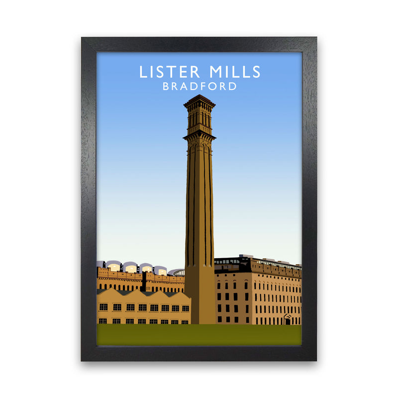 Lister Mills Bradford Art Print by Richard O'Neill Black Grain