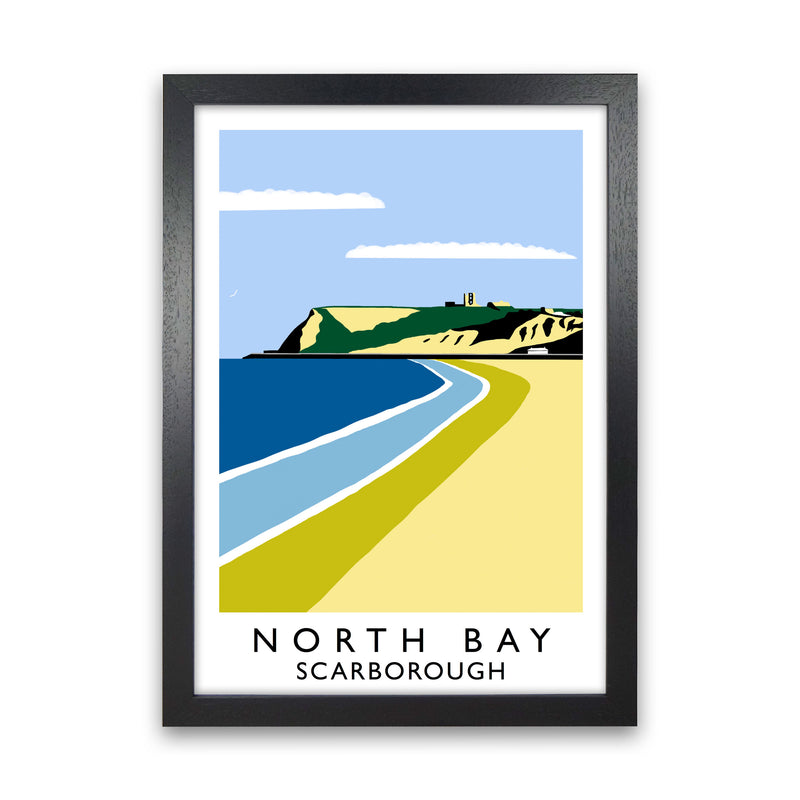 North Bay Scarborough Art Print by Richard O'Neill Black Grain