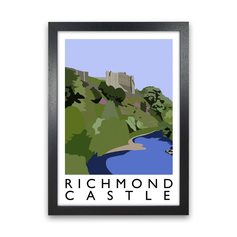 Richmond Castle Art Print by Richard O'Neill Black Grain