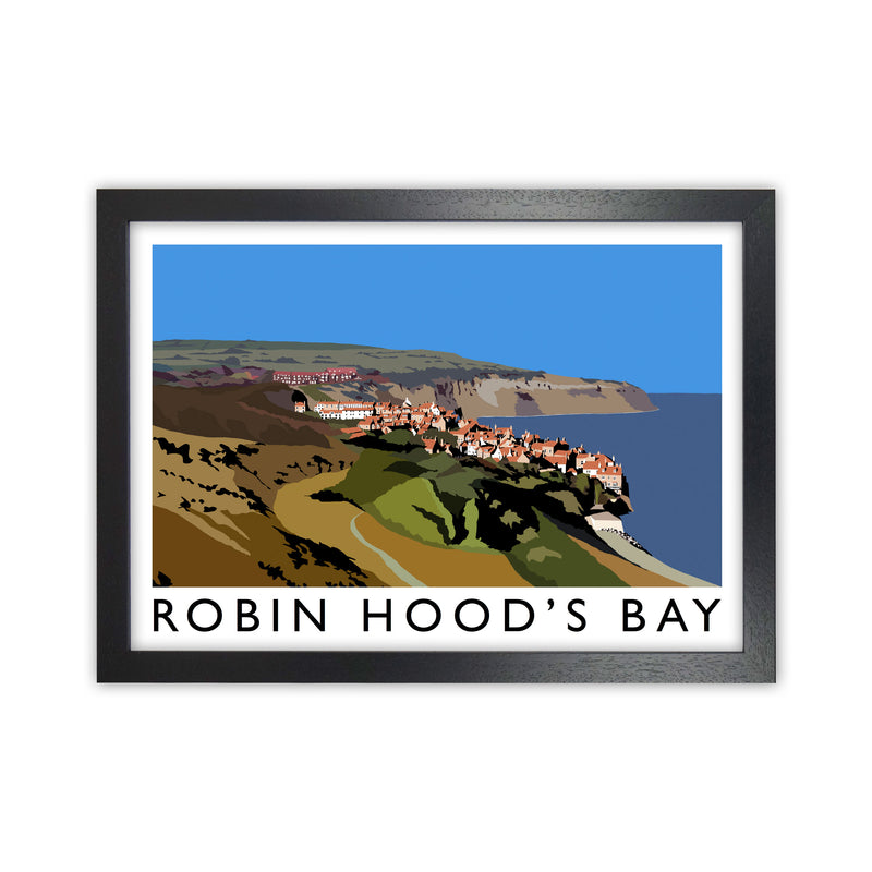 Robin Hood's Bay Art Print by Richard O'Neill Black Grain