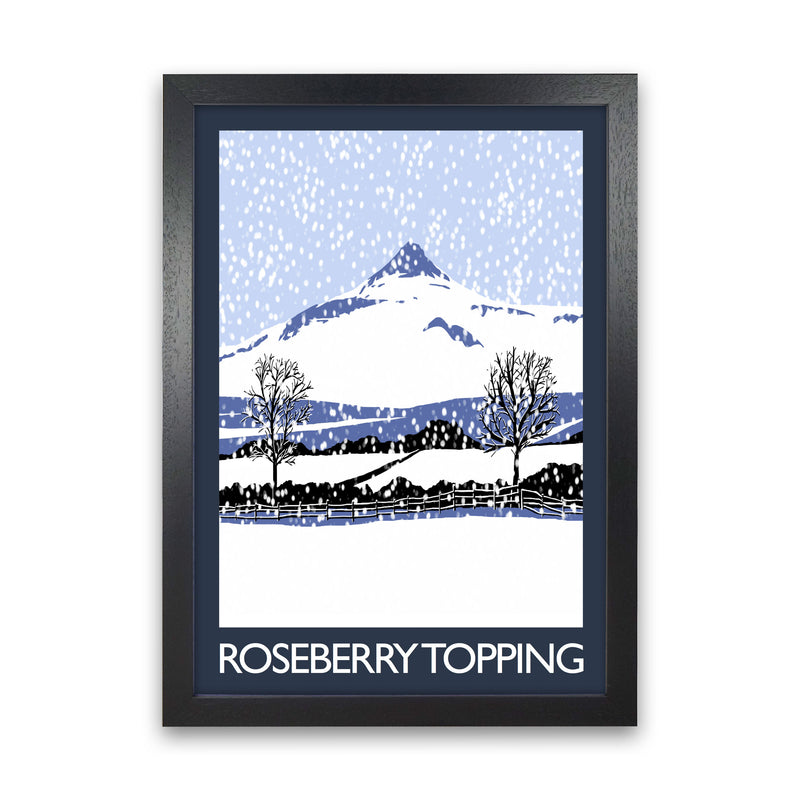 Roseberry Topping Art Print by Richard O'Neill Black Grain